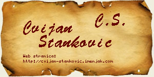 Cvijan Stanković vizit kartica